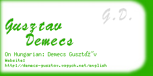 gusztav demecs business card